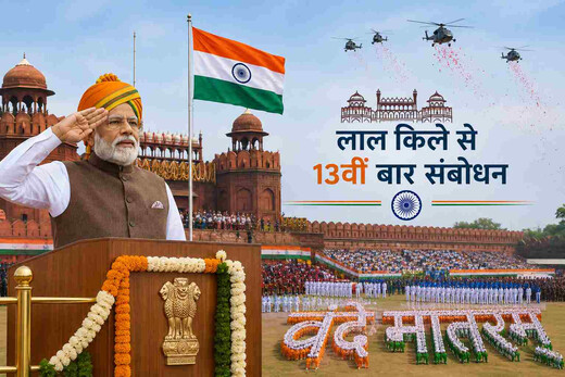 लाल किले से पीएम मोदी का 13वां संबोधन, ‘वंदे मातरम’ के 150 साल पर खास रहा समारोह
